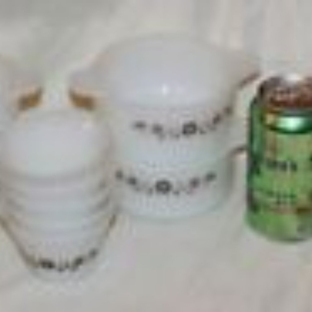 9 MCM Dynaware Pyr-O-Rey White Milk Glass Custard Ramekin Cups Baking Bowls - Picture 6 of 6